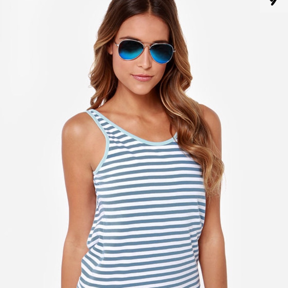 Backless Lulu’s Striped Tank - Picture 7 of 7